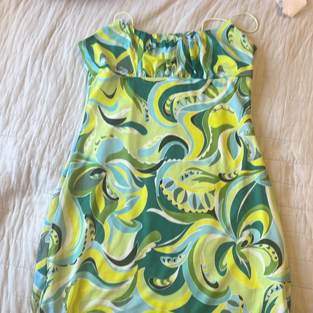 Green summer club mini dress